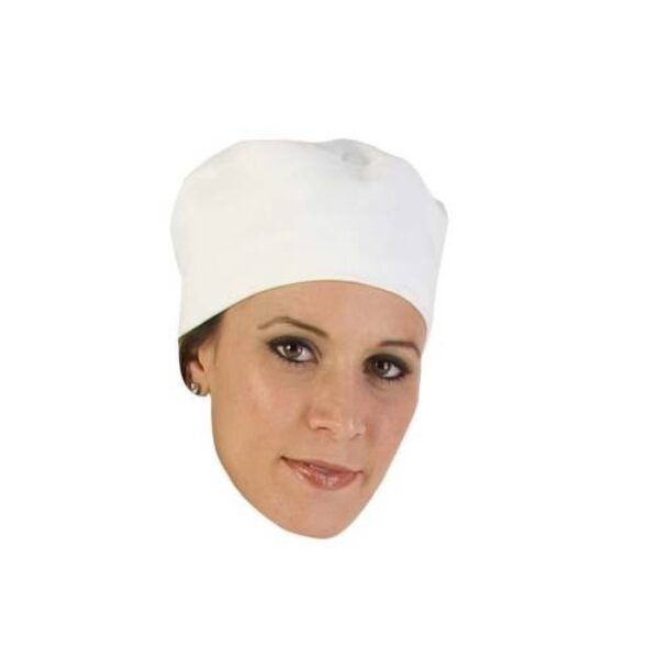 CHEFS UNIFORM – WHITE POLY COTTON BEANIE