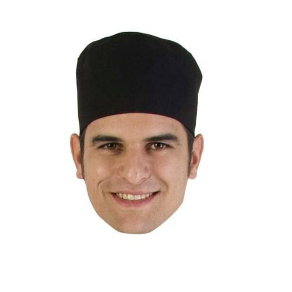 CHEFS UNIFORM – BLACK POLY COTTON BEANIE