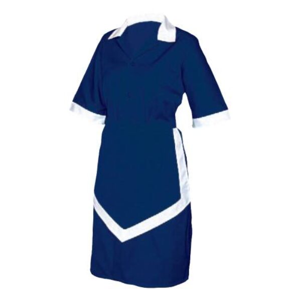 LADIES HOUSEKEEPING 3PC- NAVY AND WHITE – LARGE