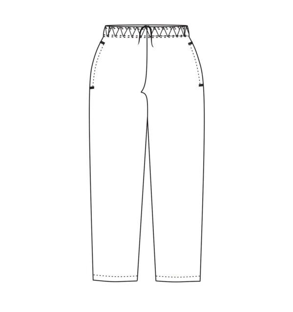 CHEFS UNIFORM – BAGGIES BLACK – X SMALL – DRAWCORD