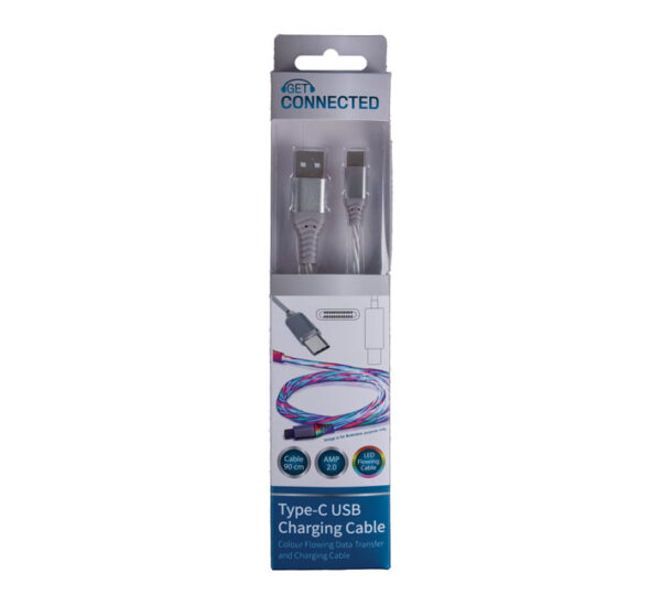 USB Cable Type C 2.0 Amp Multicolor 90cm