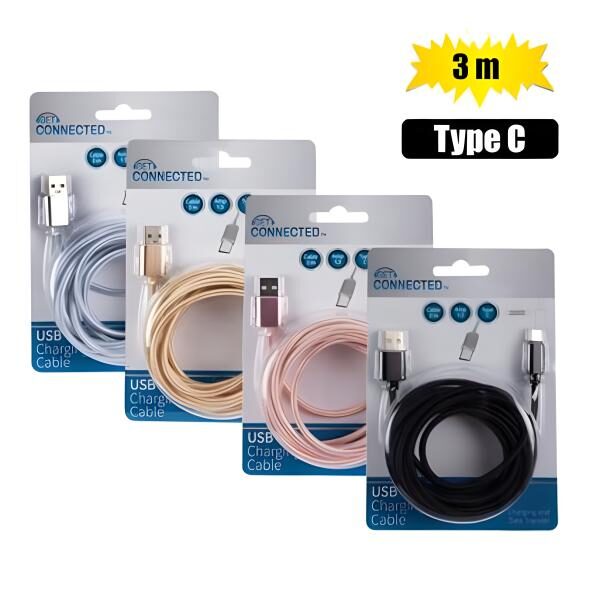 USB Cable Charger Type C - 3m