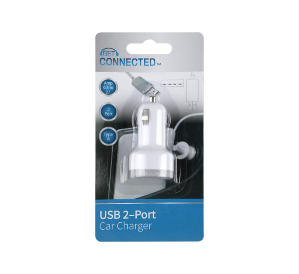 Usb In-Car Charger 2 Port 2.1A