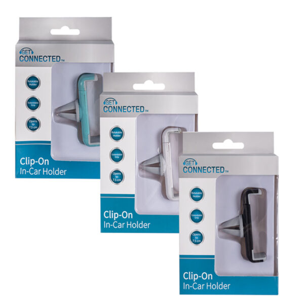 Clip-On In Car Device Holder - Assorted Colours
