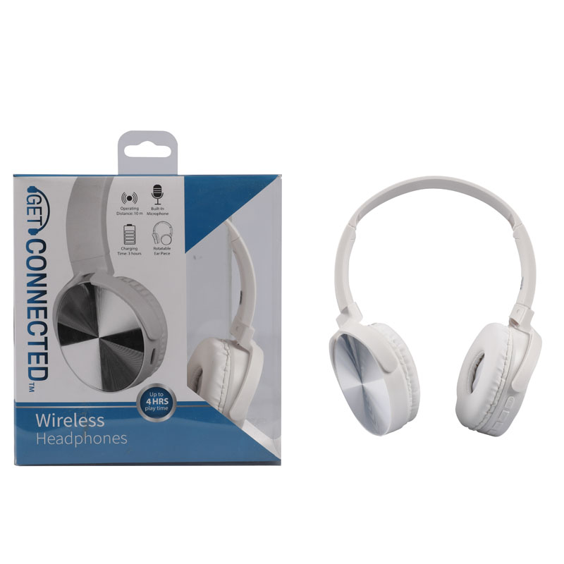 Wireless Headphones Metalic With Microphone 1.4m Cable