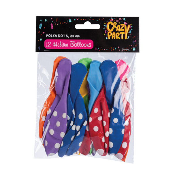 Polka Dot Balloons - 12-Pack