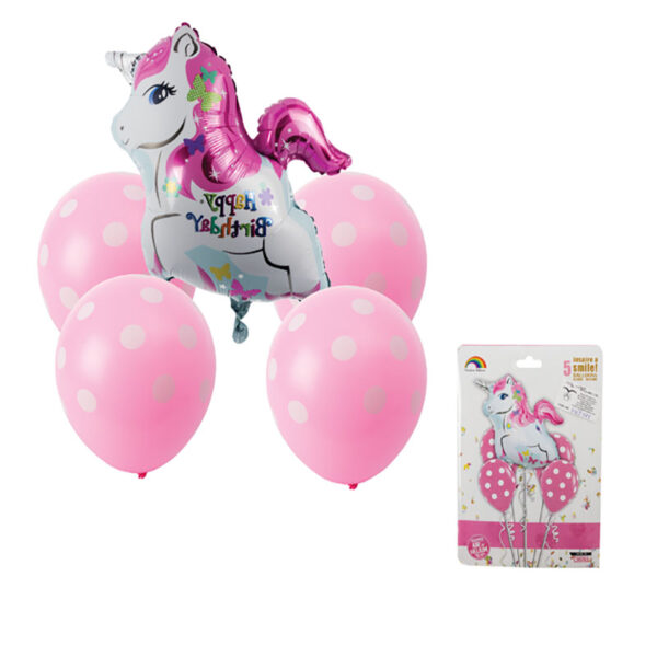 Unicorn Balloon Bouquet - 5-Piece