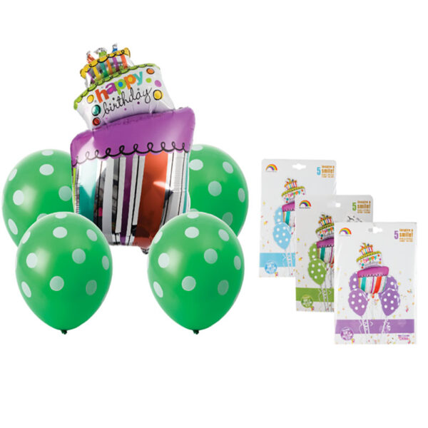 Happy Birthday Balloon Bouquet - 5-Piece