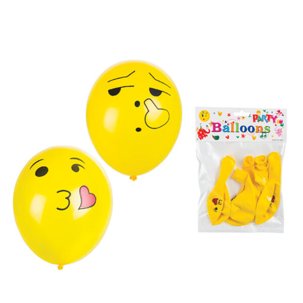 Balloon Suitable For Helium - 6-Pack, Icon Faces