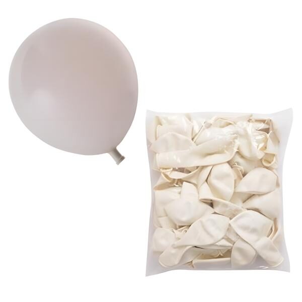 Bulk Pack 12 X Balloon Suitable For Helium - 1-Piece, White