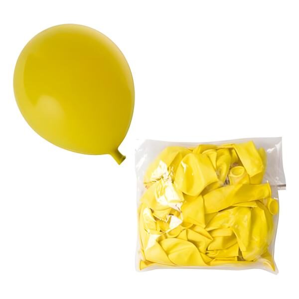Bulk Pack 12 X Balloon Suitable For Helium 1 Piece Yellow