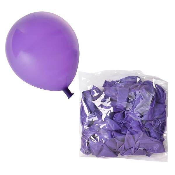 Bulk Pack 12 X Balloon Suitable For Helium - 1-Piece, Purple