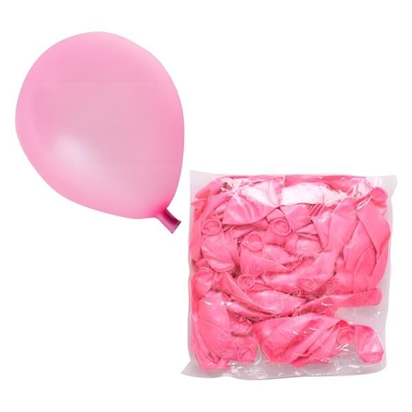 Bulk Pack 12 X Balloon Suitable For Helium - 1-Piece, Metallic, Pink