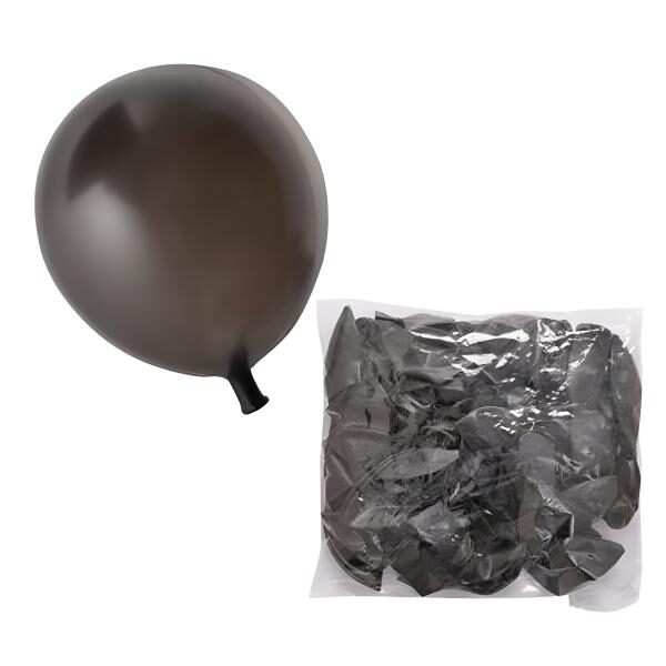 Bulk Pack 12 X Balloon Suitable For Helium 1 Piece Metallic Black