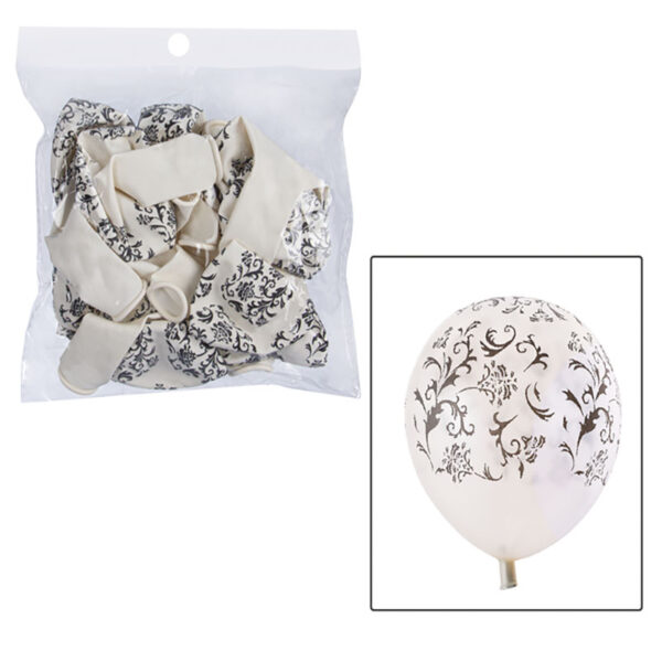 Bulk Pack 12 X Balloon Suitable For Helium, Printed - 1-Piece, Patterned, White