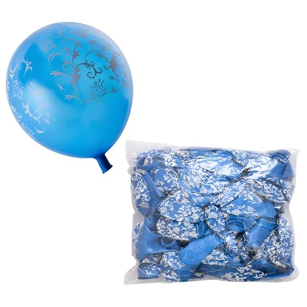 Bulk Pack 12 X Balloon Suitable For Helium, Printed - 1-Piece, Patterned, Blue