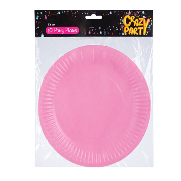 Party Plates Pink - 23cm 10 Piece