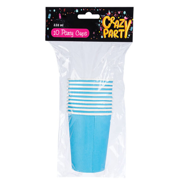 Party Cups Light Blue 10 Piece 220ml