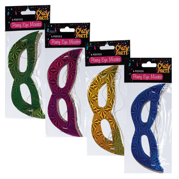 Bulk Pack 12 X Party Eye Mask 6 Piece Assorted