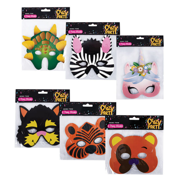 Party Mask Animal 6pc