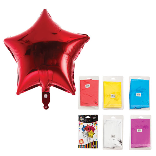 Star Helium Foil Balloon - 1-Piece, Assorted 45cm