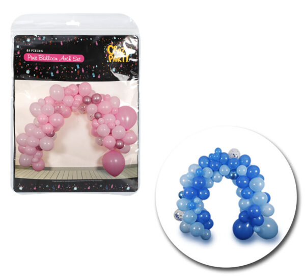 Balloon Arch Decor Pack Pink/Blue 85Pc