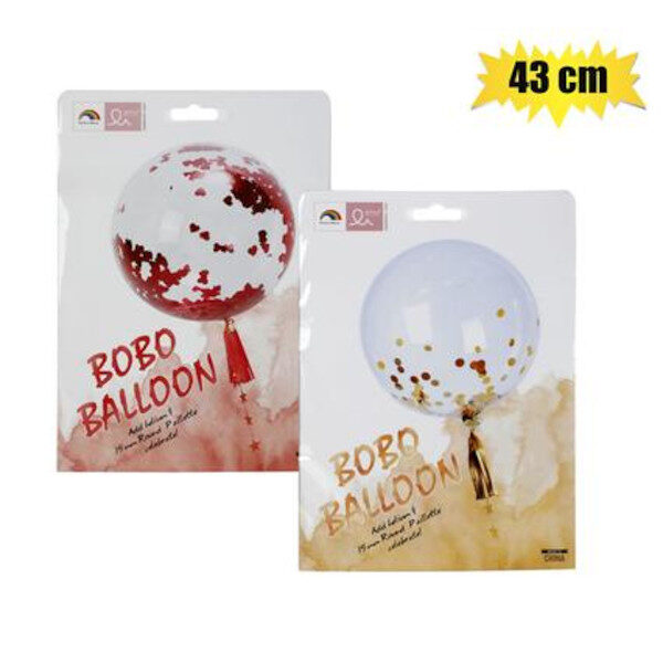 Clear Helium Confetti Balloon - 43cm