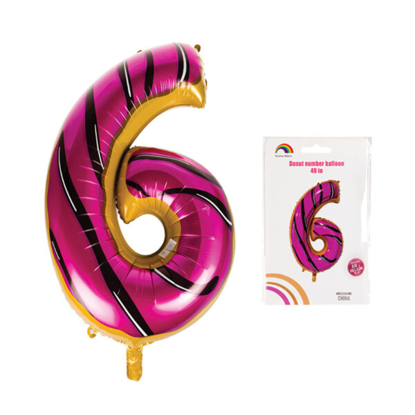 Balloon Helium Foil Donut 6 101cm F-04