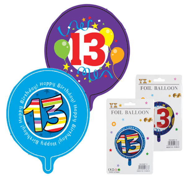Milestone Foil Helium Balloon - 13, 45cm