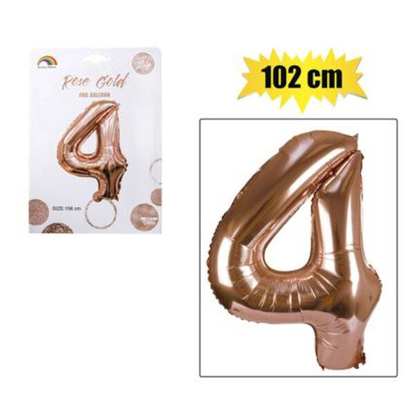 Balloon Helium Foil Rose Gold 4 102cm