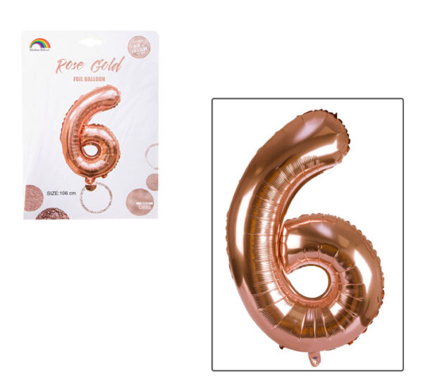 Balloon Helium Foil Rose G 6 106cm F-04