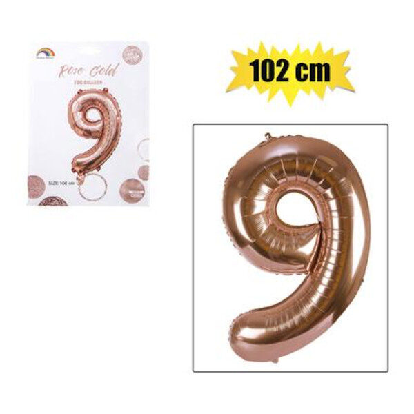 Balloon Helium Foil Rose Gold 9 102cm