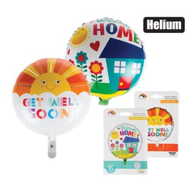 Foil Get Well/Welcome Home - 45 Cm, Assorted Designs