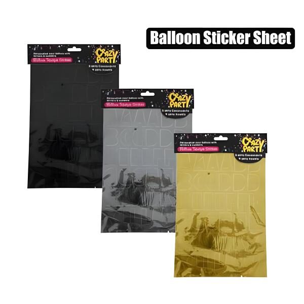Balloon Transfer Letter Sticker Sheet