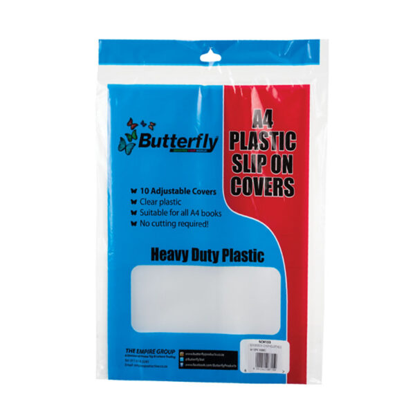 A4 Self Adhesive Adjustable Book Covers - 10-Pack