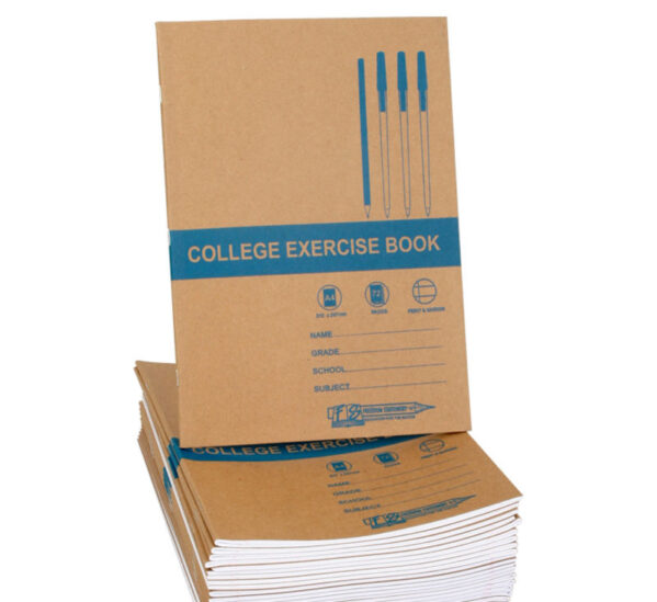 Bulk Pack 20 X A4 College Exercise Book - 72 Page, Feint Ruled With Margin