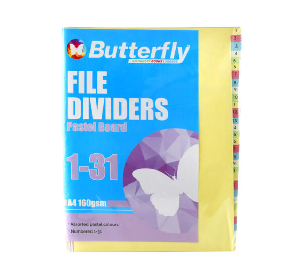 File Dividers, A4, 1-31 Tabs