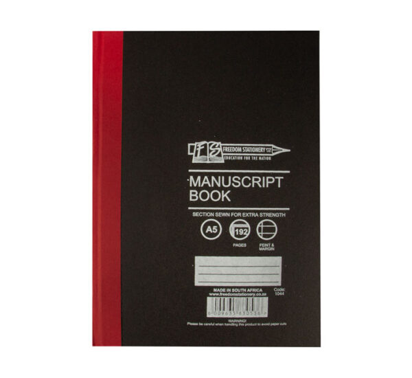 A5 Hardcover Manuscript Book - 192 Pages, Feint Ruled With Margin
