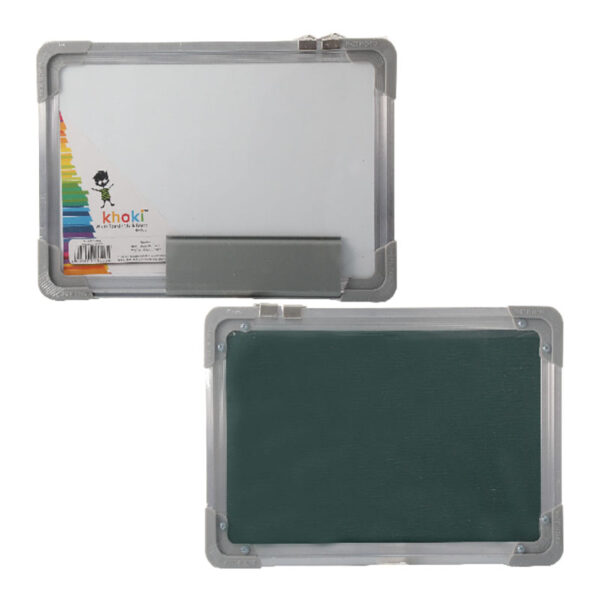 Double SidedDry Wipe Board & Chalk - 45 X 35cm