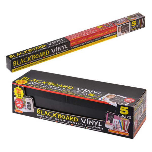 Blackboard Vinyl - 5 Assorted Chalks, 45x110cm
