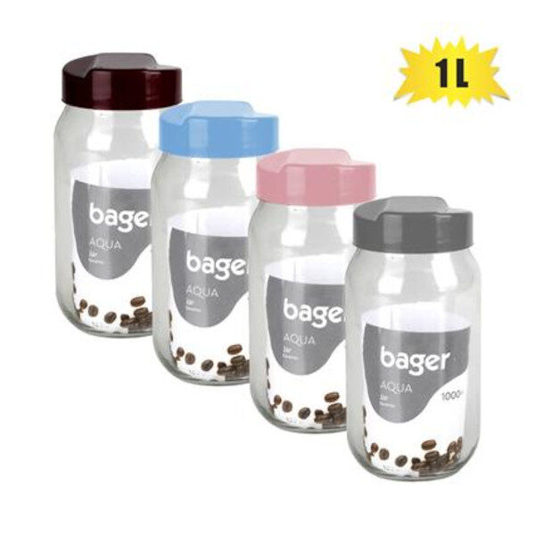 Storage-Jar Glass Aqua 1L