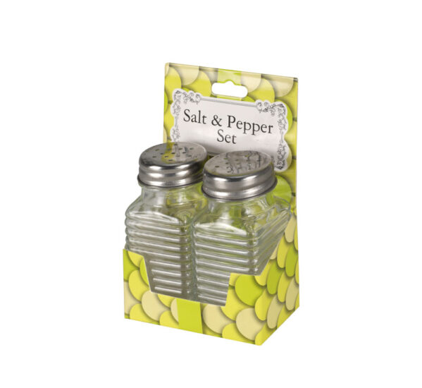 Glass Salt And Pepper Shaker Set Assorted Designs