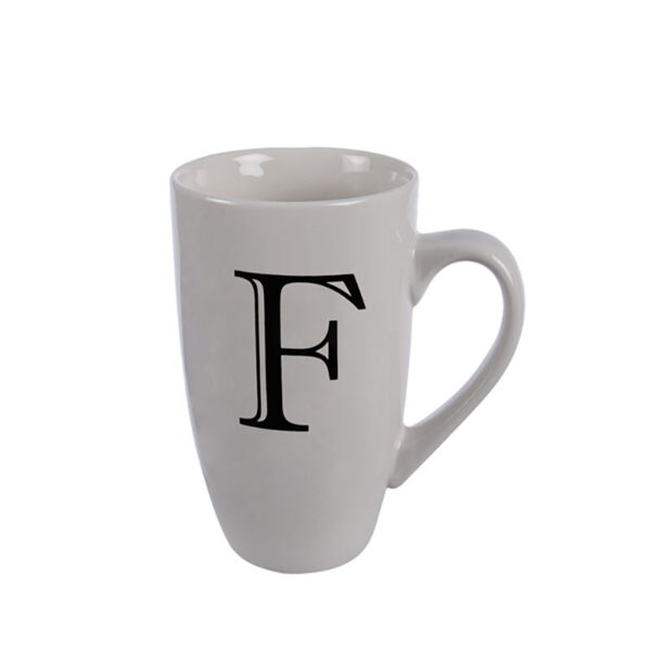 Tall Letter Mug - F, 400ml