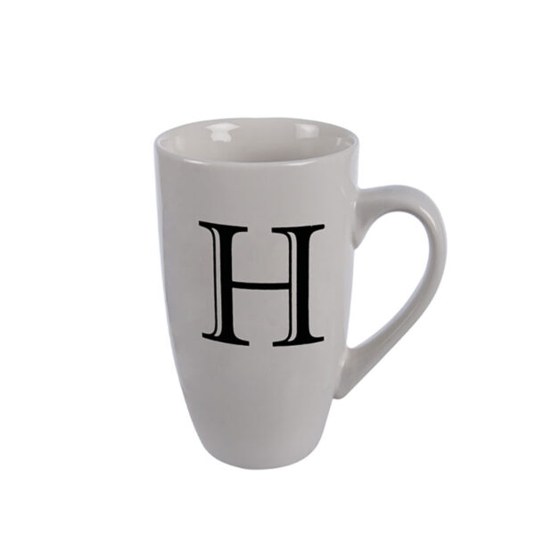 Tall Letter Mug - H, 400ml