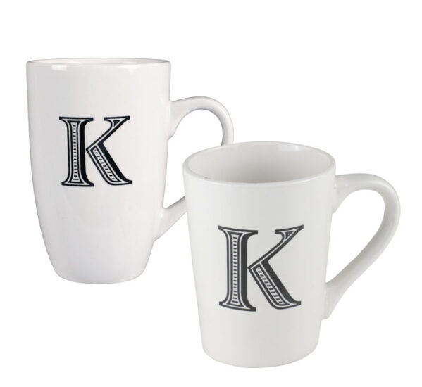 Tall Letter Mug - K, 400ml