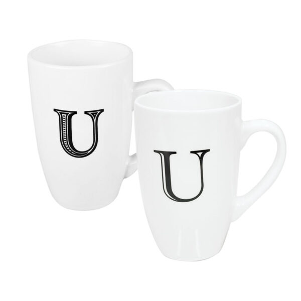 Tall Letter Mug - U, 400ml