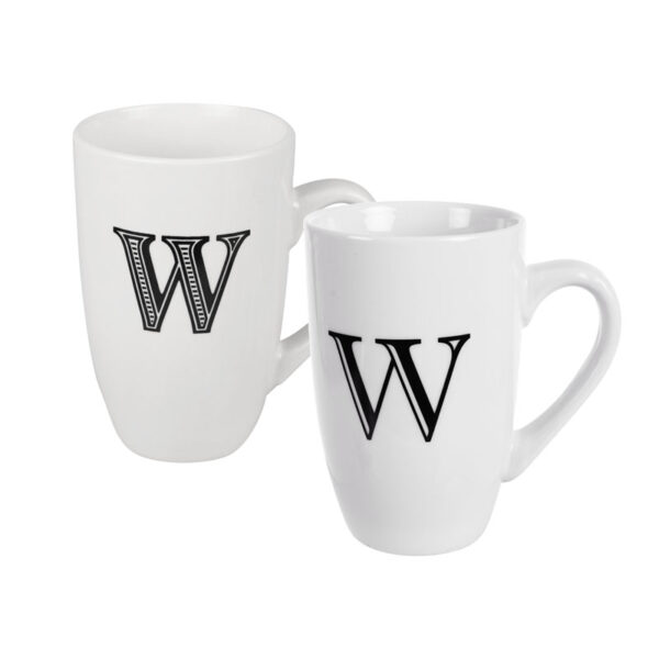 Tall Letter Mug - W, 400ml