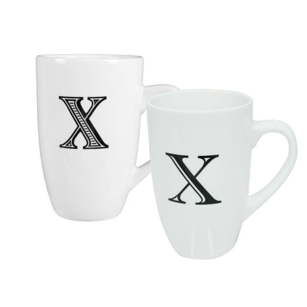 Tall Letter Mug - X, 400ml