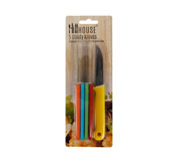 Utility Knives 5 Pack Assorted Colours