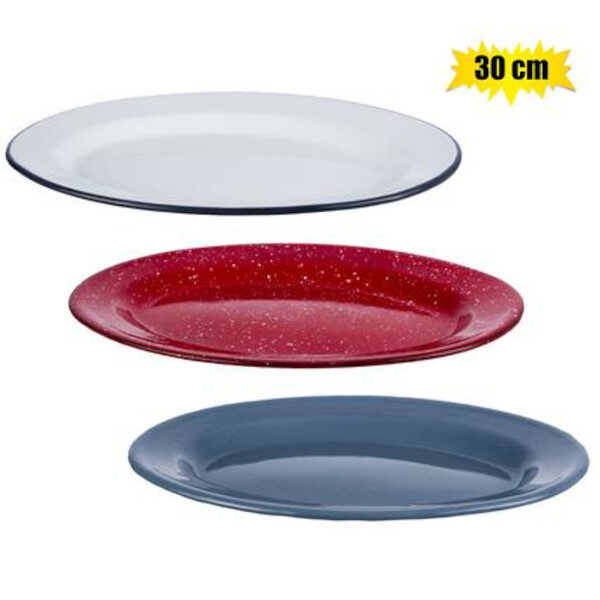 Plate Enamel 30cm Oval